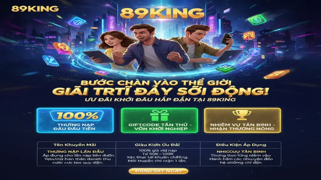 Tổng hợp khuyến mãi tân thủ 89king