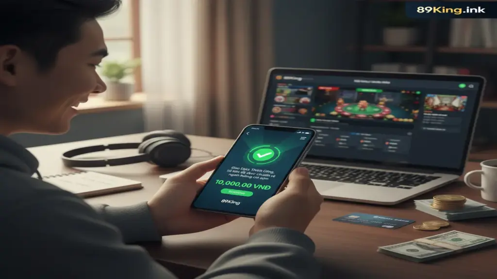 Rút tiền (Ngân Hàng, Ví Điện Tử, Thẻ Điện Thoại) 89king